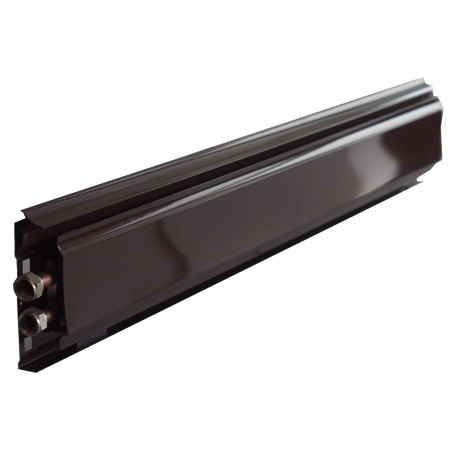 Теплий плінтус КПНК-16/100К(р) кінцевий під різьбове з’єднання, коричневий